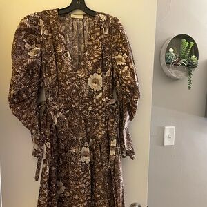 Ulla Johnson Floral Print Midi Length Dress